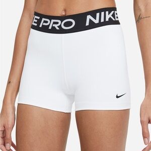 Nike Women's Pro White Athletic Shorts